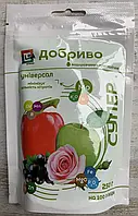 Супер Добриво 250г/100л Універсал, водорозчинне кристалічне, мінімізує кількість нітратів, Сімейний Сад
