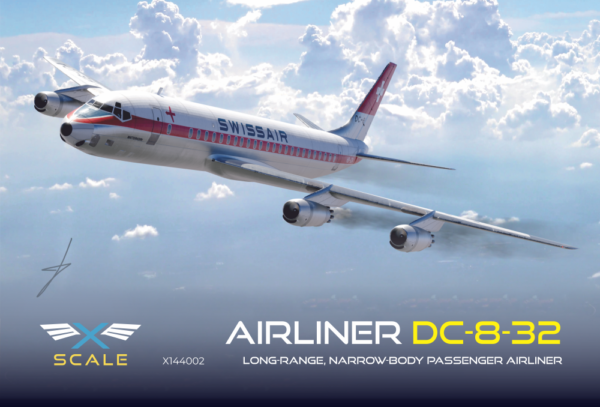 Пластикова модель 1/144 X-Scale 144-001 американський пасажирський Douglas DC-8-32 Swissair, фото 1