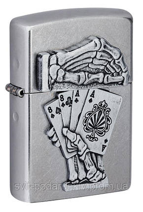 Запальничка Zippo 49536 Dead Mans Hand Emblem Design "Рука мерця", фото 2