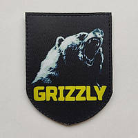 Шеврон медведь "Grizzly" Гризли черный Шевроны на заказ Шевроны сухопутных войск на липучке ВСУ (AN-12-376)