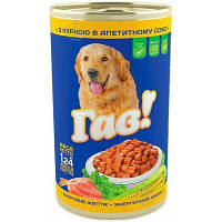 Вологий корм для собак Гав! з куркою в апетитному соусі 1.24 кг (4820083902666)
