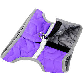 М'яка світловідбиваюча шлея для маленьких собак на липучці COLLAR AiryVest ONE Фіолетова, розмір XS2 29389, фото 3