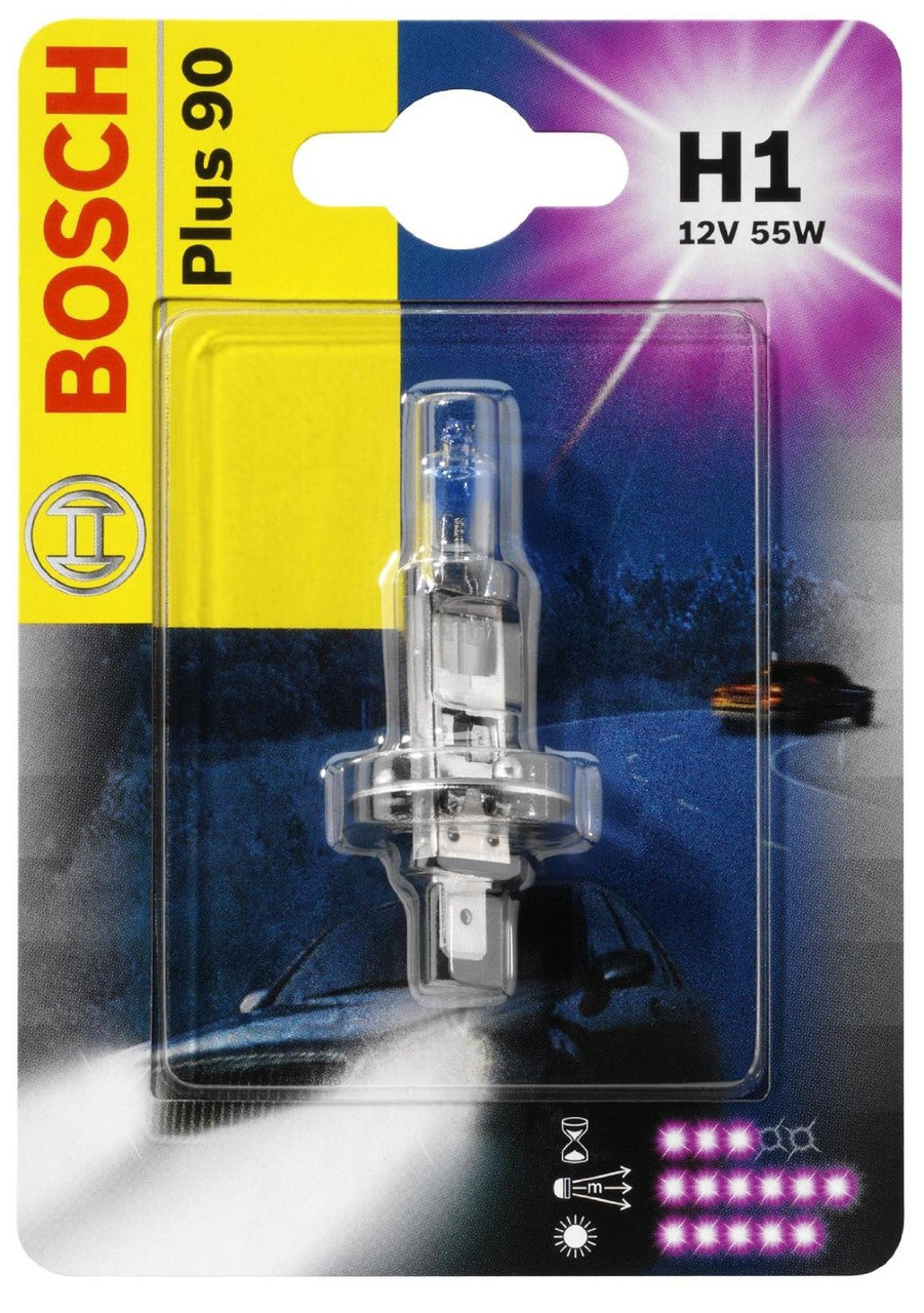 Лампочка H1+90 Bosch 1987301076,