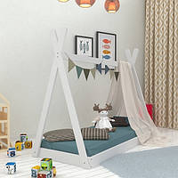 Ліжко дитяче будиночок-вігвам 80х160, біле