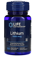 Life Extension, Литий, 1000 мкг, 100 растительных капсул