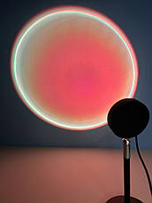 Проекційна лампа Sunset Lamp RGB 16 кольорів з пультом, кольорова, фото 3