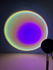 Проекційна лампа Sunset Lamp RGB 16 кольорів з пультом, кольорова, фото 3