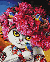 Алмазная мозаика Цветущая кошка Марианна Пащук 40 х 50 Brushme DBS1035