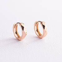 Серьги - кольца "Джоанна" в красном золоте 
с07217 ZIPMARKET