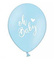Воздушные шары "Oh Baby blue", 5 шт., Польша, d - 30 см