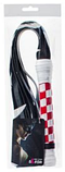 Флогер VIP Leather Flogger, натуральна шкіра, White/Red, фото 3