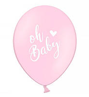 Воздушные шары "Oh Baby pink", 5 шт., Польша, d - 30 см