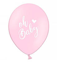 Воздушные шарики "Oh Baby pink", 5 шт., Польша, d - 30 см