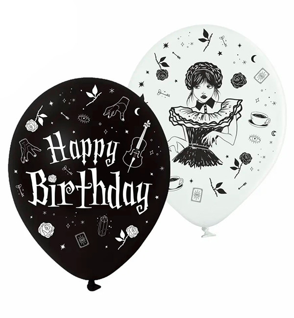 Повітряні кульки "HB Wednesday", 5 шт., Польща, d - 30 см