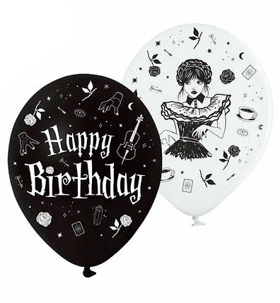 Повітряні кульки "HB Wednesday", 5 шт., Польща, d - 30 см, фото 1