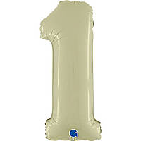 Фольгована кулька цифра Оливка сатин 1 40" Grabo