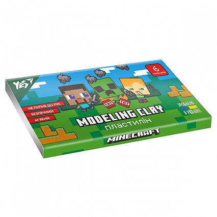 Пластилин YES 6 цв.Minecraft 540628