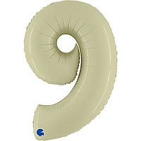 Фольгована куля цифра Оливка сатин 9 40" Grabo