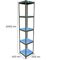 Металлический стеллаж MRL-2400 ( 450x450) чёрный PER