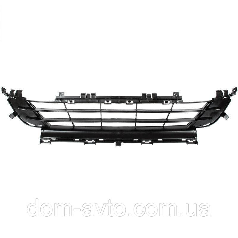 Peugeot 508 FL 14-18 муляж решітки в передній бампер середній ЧОРНИЙ