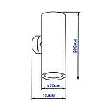Накладний неповоротний світильник Feron ML388-2 чорний, фото 2
