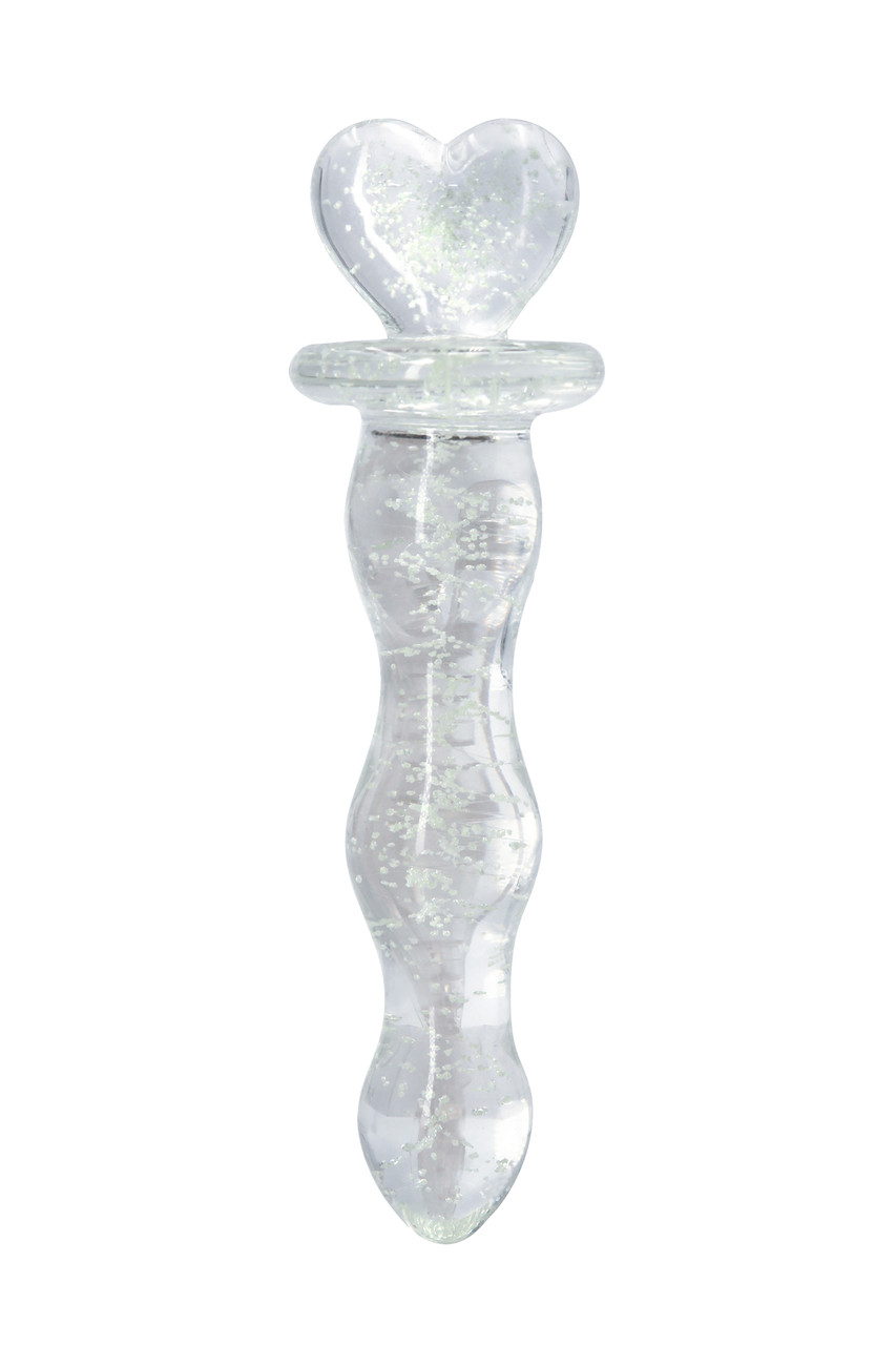 Фалоїмітатор скляний світний NS Novelties Firefly Glass Heart A Glow Clear
