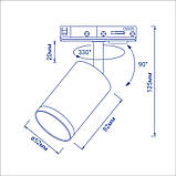 Трековий світильник під лампу Feron ML333 чорний, фото 3