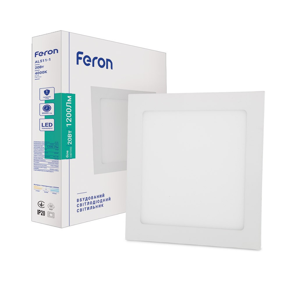 Світлодіодний світильник Feron AL511-1 20W 4000K, фото 1