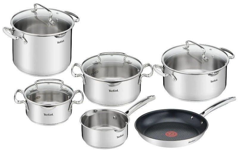 Набір посуду TEFAL Duetto+ G732SA55 з 10 предметів каструлі та сковорідки