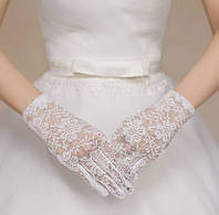 Жіночі весільні рукавички з мережива Гіпюра