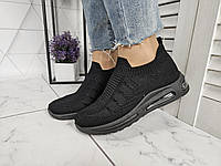 Кроссовки текстильные черные легкие на компенсаторах амортизаторах, Размер женской обуви 39 (24,5 см) 38 41