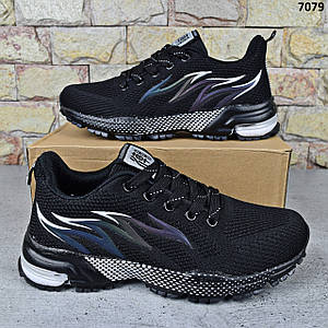 Кросівки жіночі весняно-літні Ok Shoes, текстильні чорні кросівки на пінковій підошві