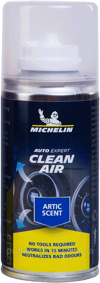 Очисник повітря арктичний аромат Michelin Clean Air (aerosol) Arctic Scent, 150мл (W31449) (шт.), фото 1