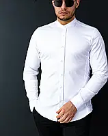 Белая рубашка мужская без воротника XXL размер MI-33