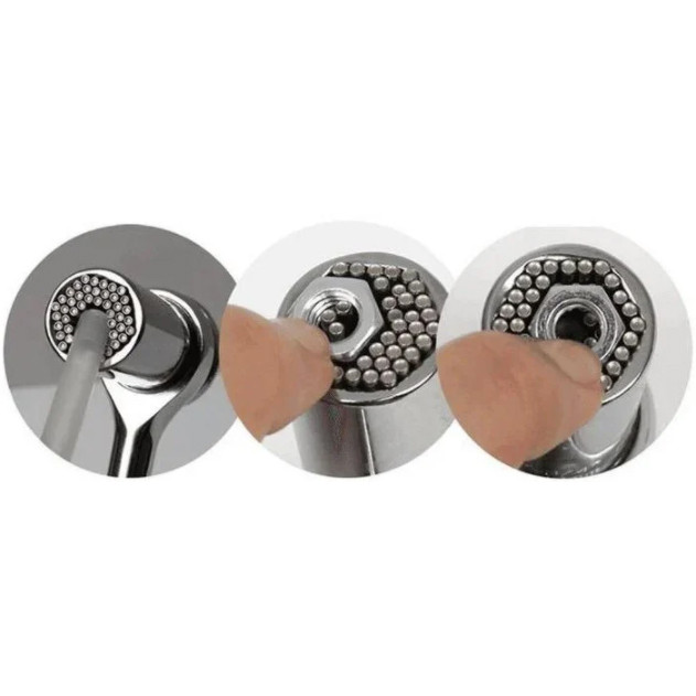 Тріскачка з універсальної головкою Instantly Grips any Shape MZ-632 7-19 мм