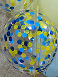 Прозора кулька з конфеті 30 см золото, срібло, синє, рожеве, біле..., фото 5
