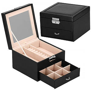 Скринька для прикрас (футляр для біжутерії) Springos 16 x 16 x 11 см HA1081 Poland