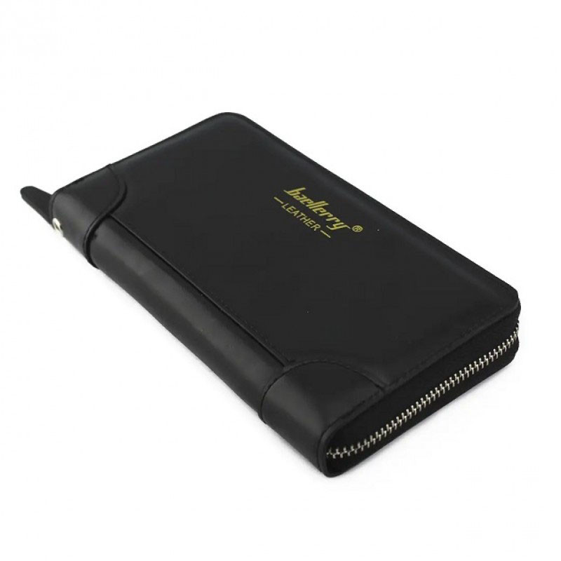 Гаманець шкіряний чоловічий Baellerry leather black. FK-458 Колір чорний