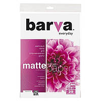 Фотобумага Barva, матовая, A4, 125 г/м², 20 л, серия "Everyday" (IP-AE125-316)