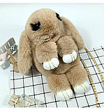 Хутряні сумки Зайчик. Дитяча сумка рюкзак хутряний заєць, фото 5