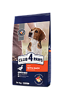 Сухой корм для собак средних пород CLUB 4 PAWS Premium с уткой 14 кг