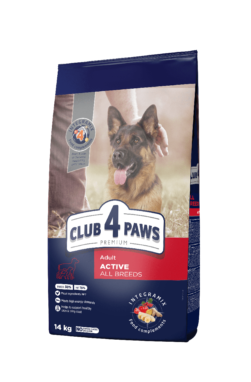 CLUB 4 PAWS Premium сухий корм для активних собак 14 кг