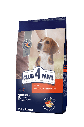 Сухий корм для собак CLUB 4 PAWS Premium для середніх порід 14 кг, фото 1