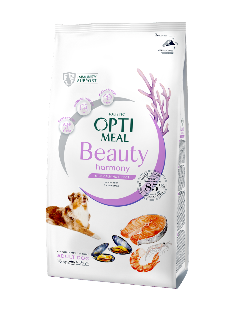 OPTIMEAL Б`юті гармонія сухий корм для собак з морепродуктами 1,5 кг
