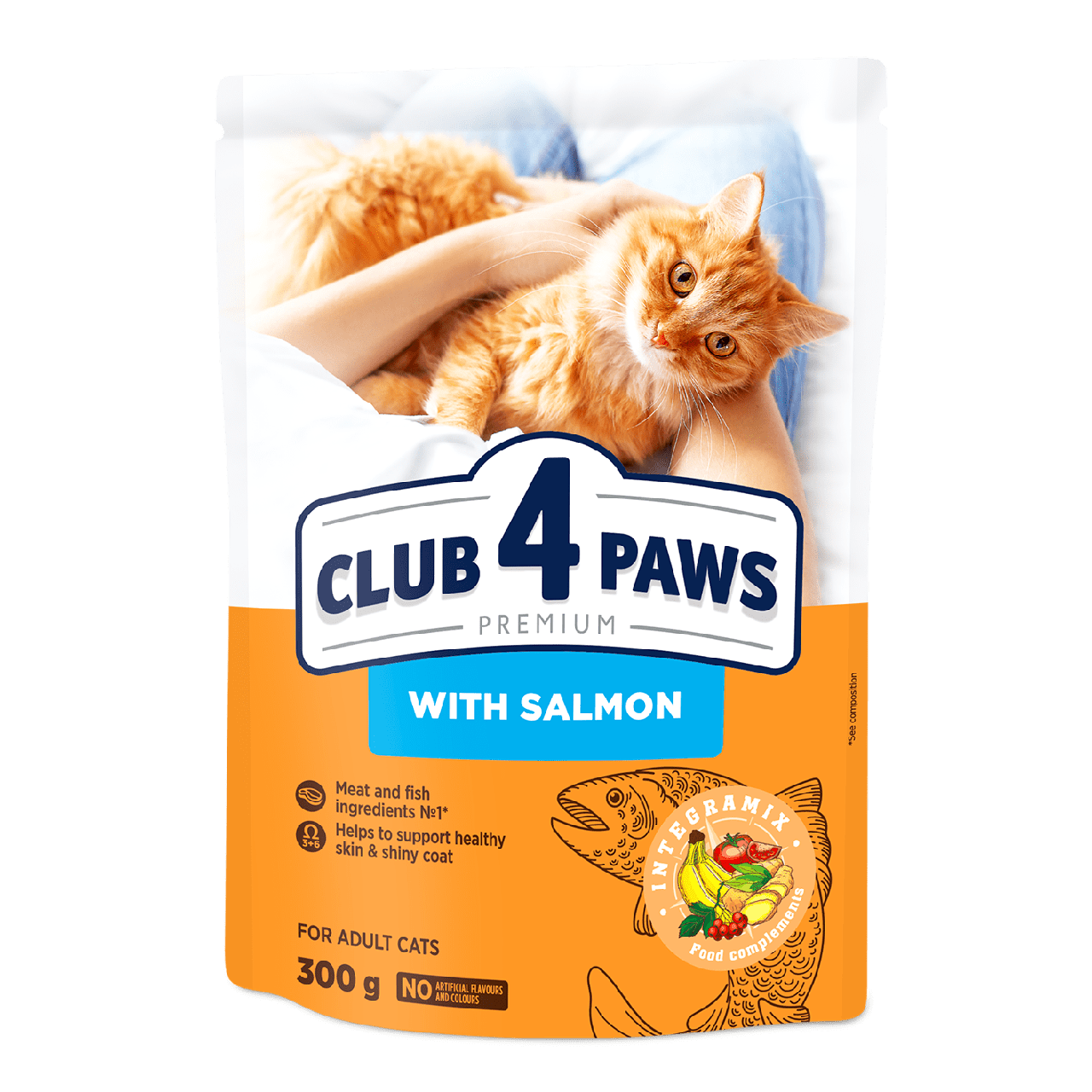 Сухий корм для котів CLUB 4 PAWS Premium в з лососем 300 г