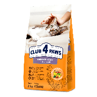 Сухой корм для кошек CLUB 4 PAWS INDOOR Premium 4в1 2 кг