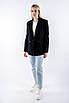 Піджак жіночий класичний прямий чорний 240323 (2000000095035), фото 3