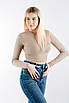 Лонгслів жіночий укорочений бежевий 4632 (2000000095790), фото 4