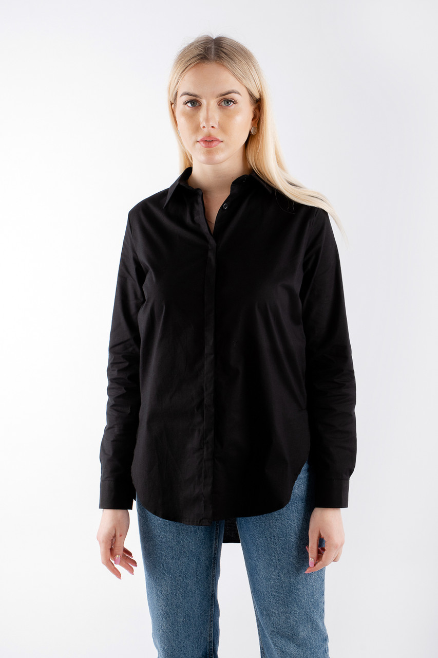 Сорочка жіноча бойфренд чорна 0006 (2000000095592), фото 1