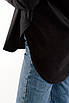 Сорочка жіноча бойфренд чорна 0006 (2000000095592), фото 3
